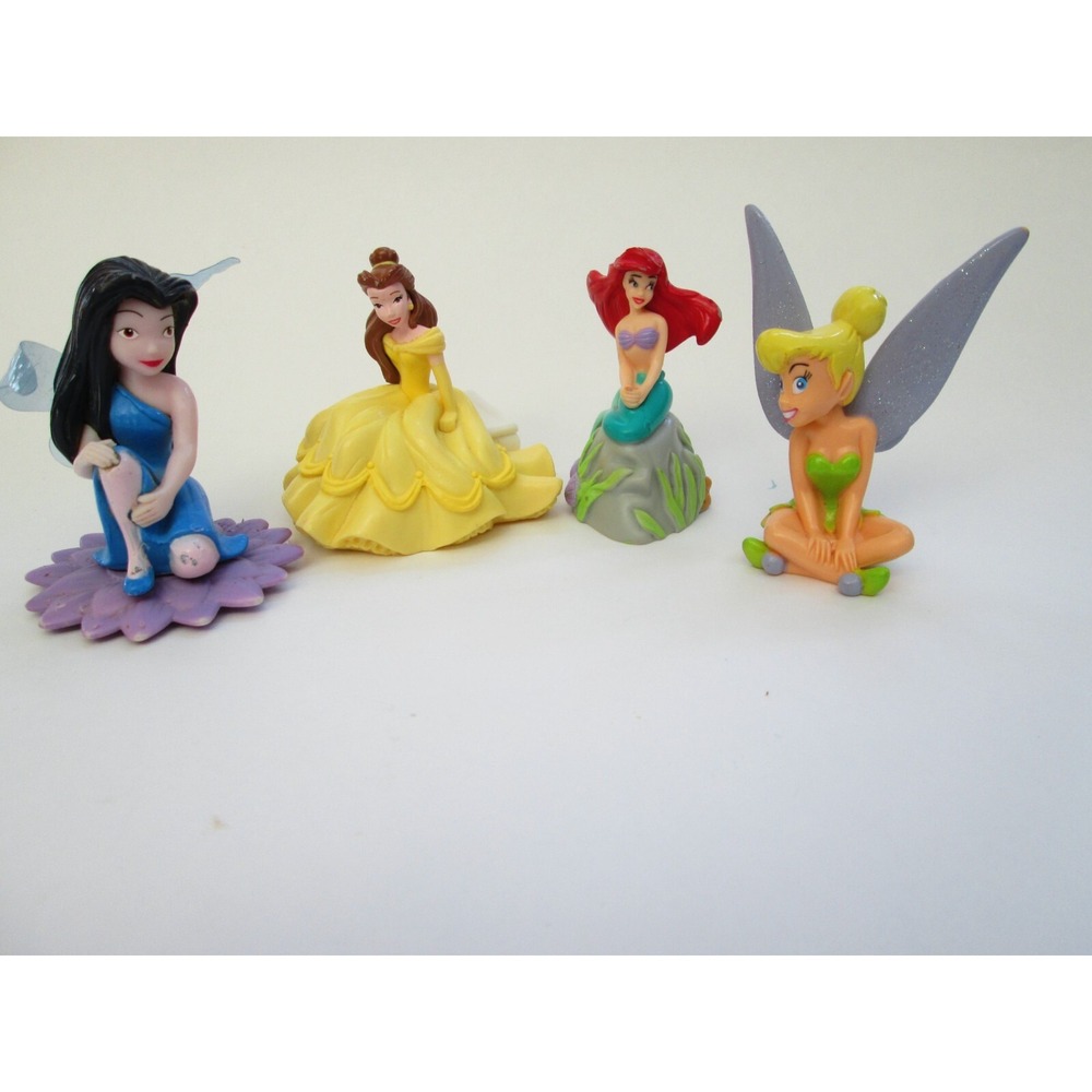 Disney Princess & Fairies PVC Figurine Lot Ariel Belle Tinker Bell Silvermist
